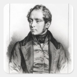 Portrait of Vincenzo Bellini Square Sticker