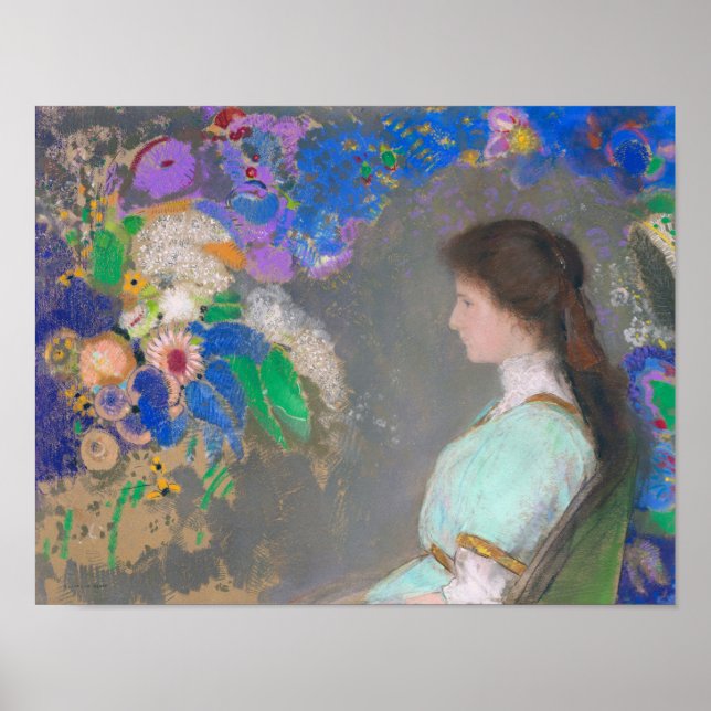 Portrait of Violette Heymann, Redon Poster (Front)