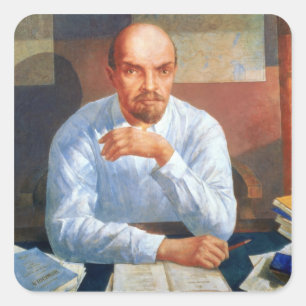 Portrait of Vladimir Ilyich Lenin , 1934 Square Sticker