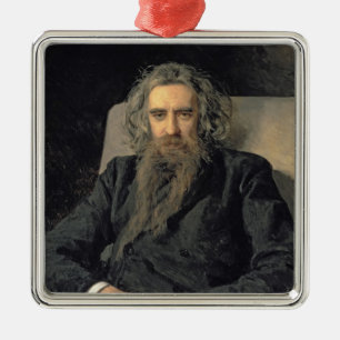Portrait of Vladimir Sergeyevich Solovyov , 1895 Metal Ornament