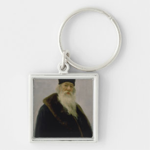 Portrait of Vladimir Vasil'evich Stasov 1900 Key Ring