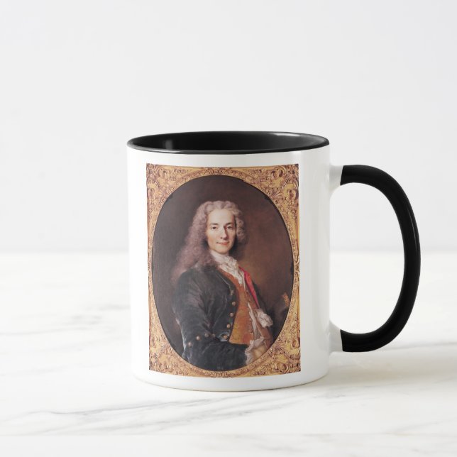 Portrait of Voltaire  aged 23, 1728 Mug (Right)