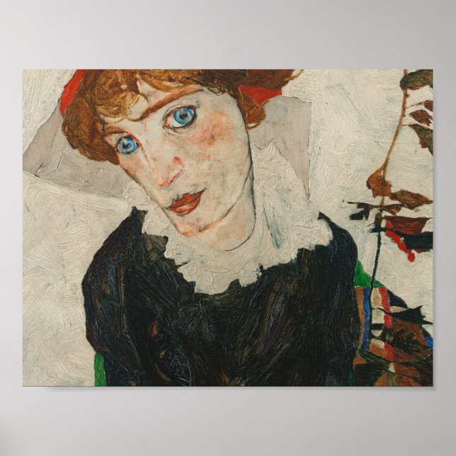 Portrait of Wally by Egon Schiele Poster (Front)