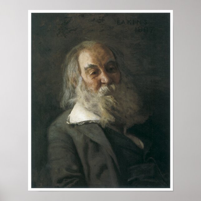 Portrait of Walt Whitman, 1887-88 Poster (Front)