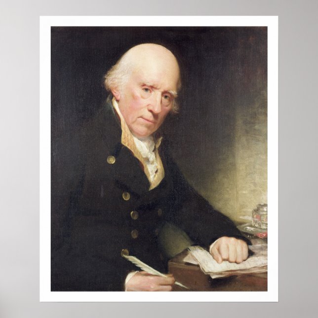 Portrait of Warren Hastings (1732-1818) at his Des Poster (Front)
