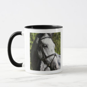 portrait of white horse 2 mug