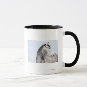 portrait of white horse 2 mug
