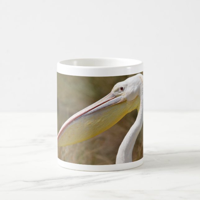 Portrait of white pelican coffee mug (Center)
