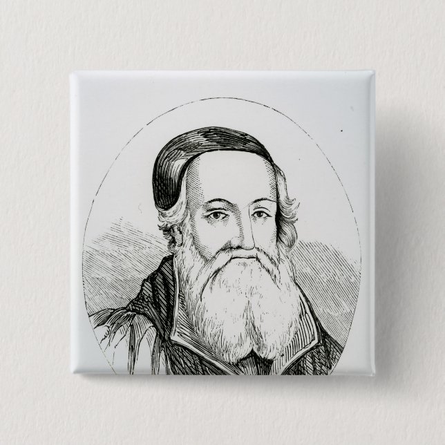 Portrait of William Grindal 15 Cm Square Badge (Front)
