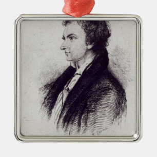 Portrait of William Hazlitt Metal Ornament