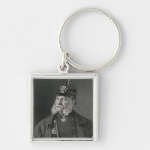 Portrait of William I King of Prussia Key Ring
