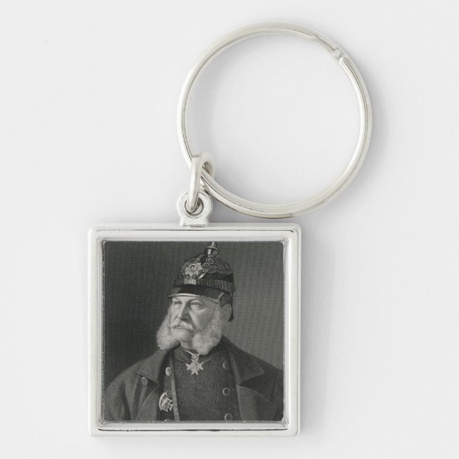 Portrait of William I  King of Prussia Key Ring (Front)