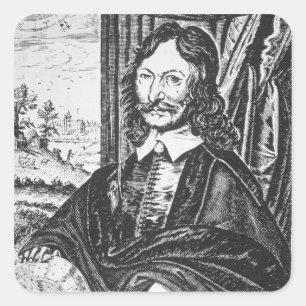 Portrait of William Lilly (1602-81), from his 'Chr Square Sticker