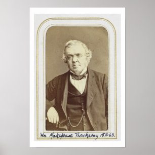 Portrait of William Makepeace Thackeray (1811-63) Poster