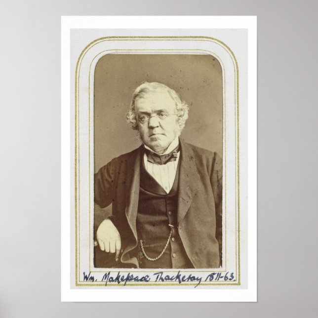 Portrait of William Makepeace Thackeray (1811-63) Poster (Front)