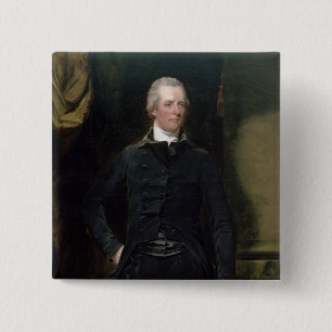 Portrait of William Pitt the Younger 15 Cm Square Badge