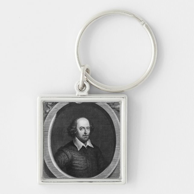 Portrait of William Shakespeare  1719 Key Ring (Front)
