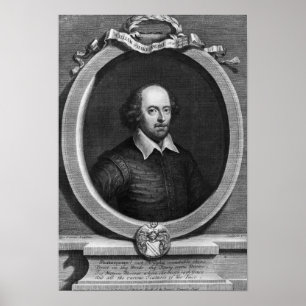 Portrait of William Shakespeare  1719 Poster