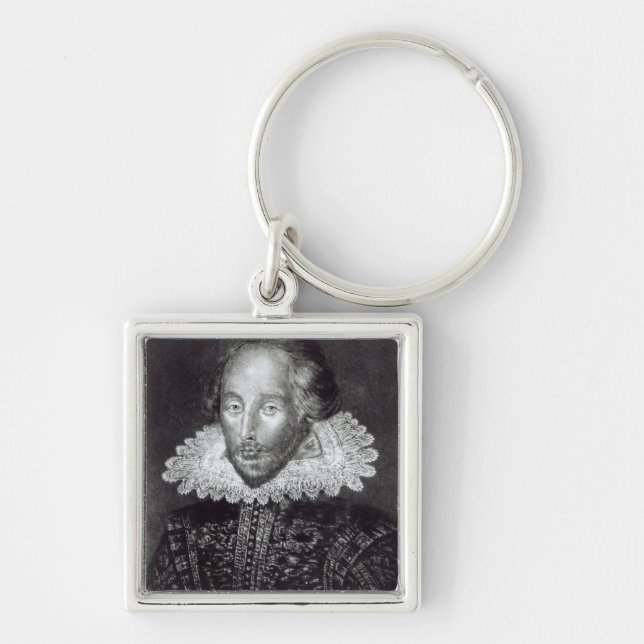 Portrait of William Shakespeare Key Ring (Front)