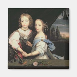 Portrait of Winston and Arabella (1648-1730) Churc Magnet