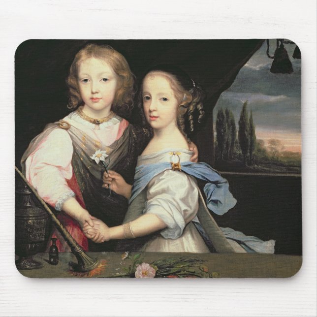 Portrait of Winston and Arabella (1648-1730) Churc Mouse Pad (Front)