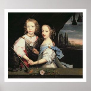 Portrait of Winston and Arabella (1648-1730) Churc Poster