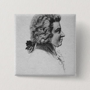 Portrait of Wolfgang Amadeus Mozart 15 Cm Square Badge