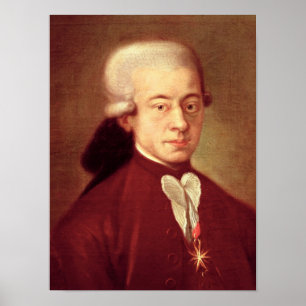 Portrait of Wolfgang Amadeus Mozart  after 1770 Poster