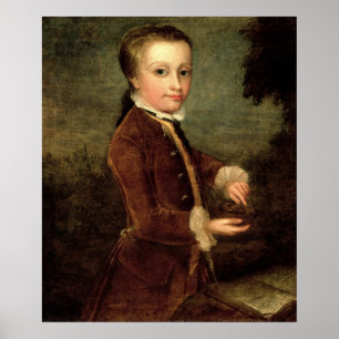Portrait of Wolfgang Amadeus Mozart aged Poster