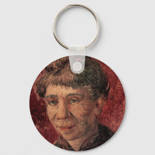 Portrait of Woman Madame Tanguy, Vincent van Gogh Key Ring