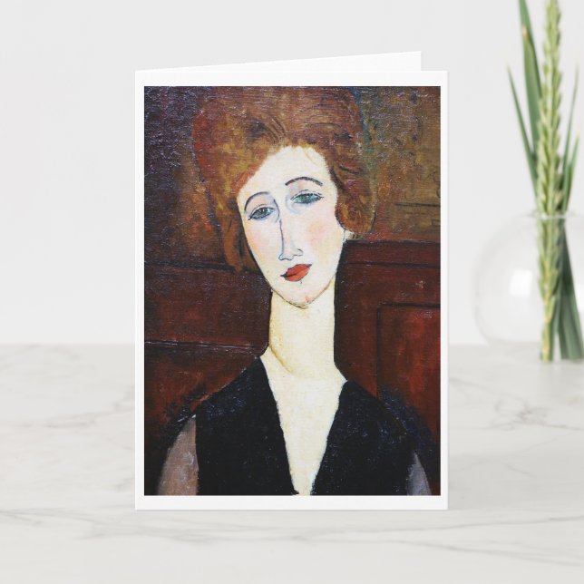 Portrait of Woman, Modigliani Card (Front)