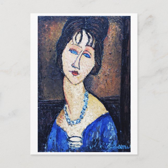 Portrait of Woman, Modigliani Postcard (Front)
