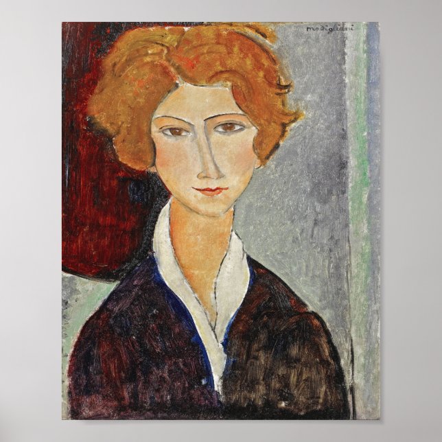 Portrait of Woman, Modigliani Poster (Front)