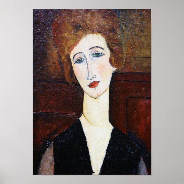 Portrait of Woman, Modigliani Poster (Front)