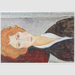 Portrait of Woman, Modigliani Tissue Paper