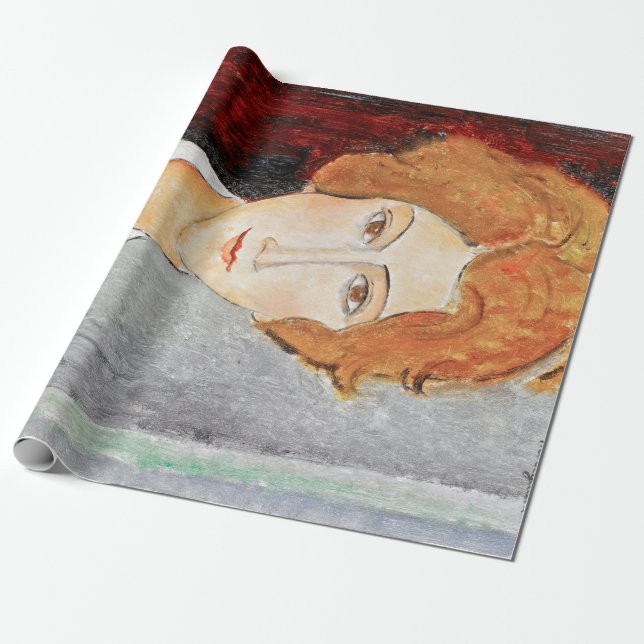 Portrait of Woman, Modigliani Wrapping Paper (Unrolled)