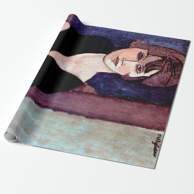Portrait of Woman, Modigliani Wrapping Paper (Unrolled)