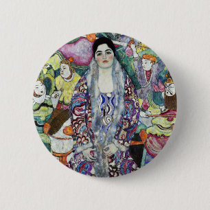 Portrait of Woman painting by Gustav Klimt 6 Cm Round Badge