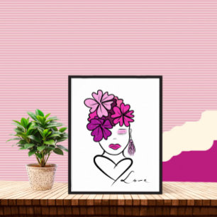 Portrait of woman poster