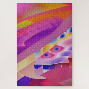 Portrait of Wombott - Abstract Ken Gage Art Jigsaw Puzzle