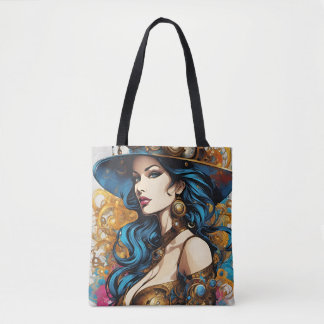 Portrait of Women, Steampunk Style Tote Bag