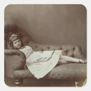 Portrait of Xie Kitchin (albumen print) Square Sticker