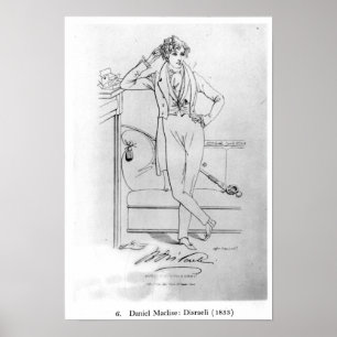Portrait ofBenjamin Disraeli Author 'Vivian Poster