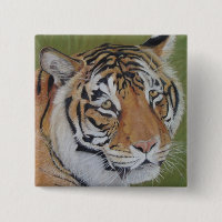 portrait painting of tiger with sad eyes big cat