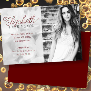 Portrait Photo Graduation Announcement For Her