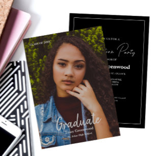 Portrait photo Graduation Party Invitation
