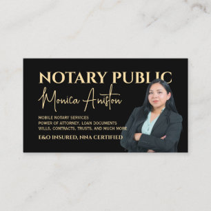 Portrait photo image notary business card
