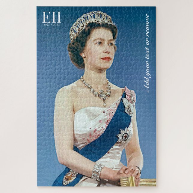Portrait photo of Her Majesty the Queen Elizabeth, Jigsaw Puzzle (Vertical)