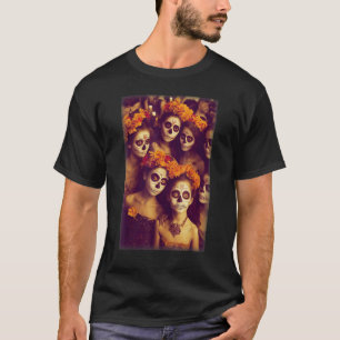 Portrait Photo Of The Day Of The Dead Celebration  T-Shirt