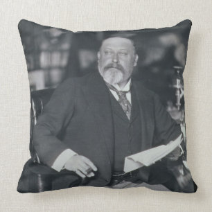 Portrait photograph of Edward VII (1841-1910) (b/w Cushion